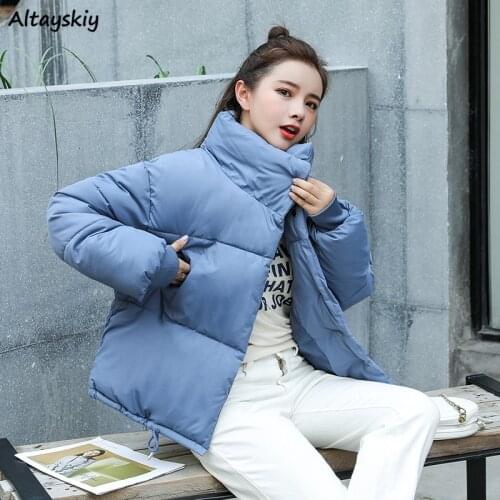 Big Size Parkas Women BF Style 2020 Chic Winter Soft College Girls Outwear Daily Trendy Korean Female Jacket Loose Solid Simple