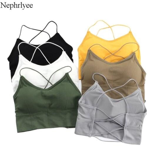 2021 Sexy Cross Strap Bras Summer New Bras For Women Push Up Bralette Soft Backless Bras Chest Pad Sports Bras Underwear CA222