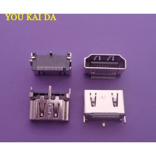 5PCS/LOT HD socket sub vertical 19pin 0.5mm 19 Pin USB HDMI-compatible connector Repair Parts Replacement