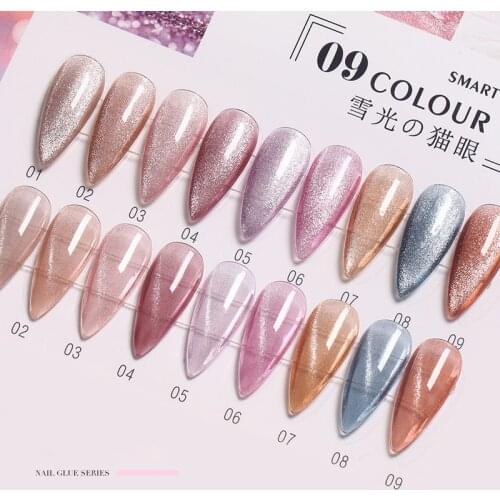 8ml Crystal Ice Cat Eye Nail Gel Polish Magnet Hybrid Varnish Semi Permanent Long Lasting Varnish UV LED Nail Finger Cat Eye Gel