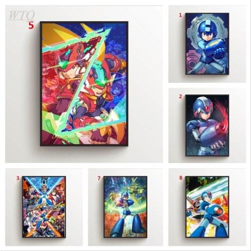 Anime Posters Rockman Megaman Wall Poster Canvas Painting Posters and Prints Wall Decor Wall Art Photos for Childrens Room Deco