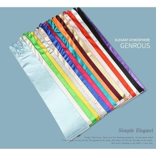 Satin Deguisement Disco Elegant Gloves Multi Color Bride Wedding Accessories Bridal Long Purple Black Ivory Ladies Pageant Dress