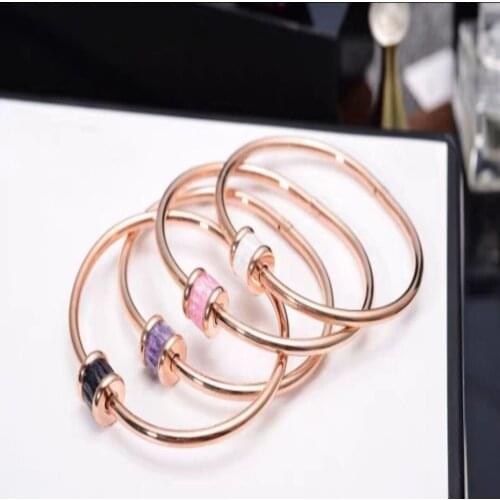 Bangle Hot Sell New Goddess Luxury Rose Gold Luxe Fashion Jewelry Stainless Steel For Women