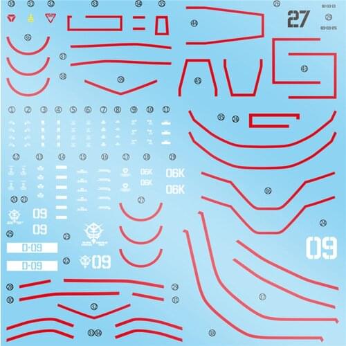 Paper Water Slide Decal Paste Stickers for HG Origin 1/144 MS-06CK Zaku Half Cannon Gundam Model Kit