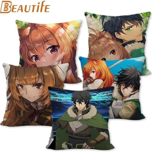 The Rising Of The Shield Hero Pillowcase Wedding Decorative Cotton Linen Pillow Case For Home Pillow Cover 45X45cm One Side
