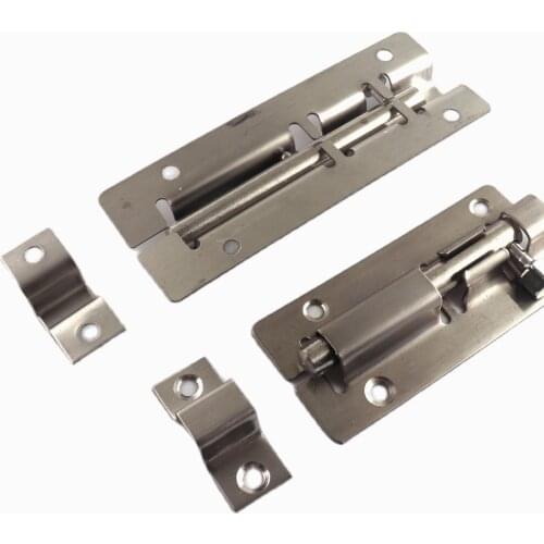 Door Latch Hook Lock Silver Stainless Steel Latch Door Closet Windows Cabinet Box Hardware Furniture Making Accessories