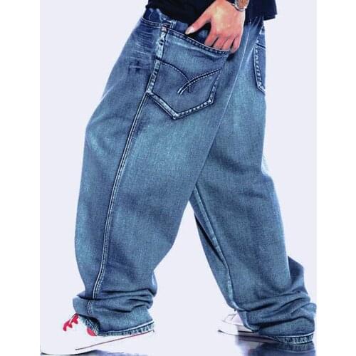 Men Retro Baggy Jeans Vintage Garment Washed Denim Pants Male Hiphop Skateboarder Jeans Letters Printed Wide Leg Jeans