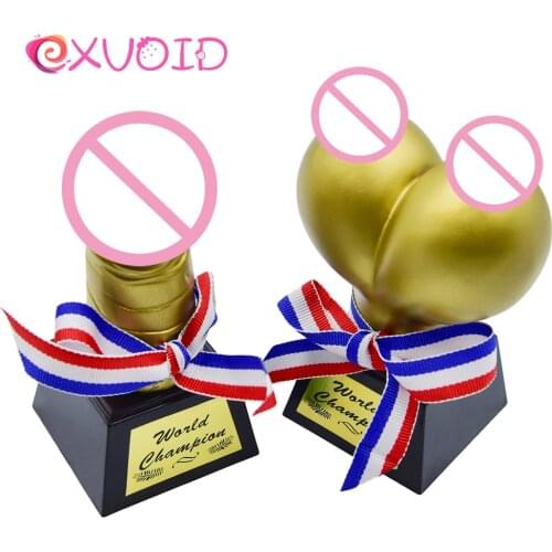 EXVOID Bridal Shower Willy Game Champion Trophy Bachelorette Party Supplies Adult Game Single Bachelor Party Sex Toys Hen Night