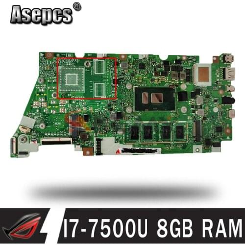 AKemy UX430UQ notebook Motherboard For ASUS UX430UV UX430UN UX430UQ UX430UQK Laotop Mainboard I7-7500U 8GB RAM tested full 100