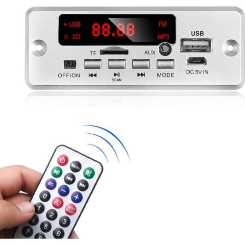 Mini Mp3 module with amplifier bluetooth audio module decoder board led display speaker board remote control Audio Receiver USB
