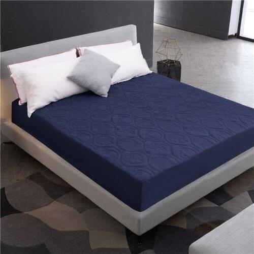 New Hot Sale Bed Cover Brushed Fabric Quilted Mattress Protector Waterproof Mattress Topper for Bed Anti-mite Mattress Cover