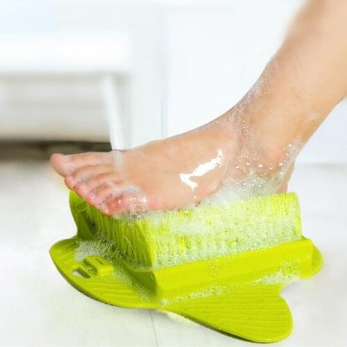 Exfoliating, exfoliating, soft-haired foot massage brush, hangable with suction cup, foot cleaning tool