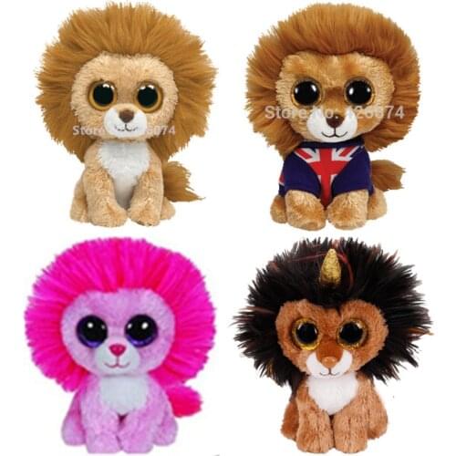 New Big Eyed Lion Plush Kids Stuffed Animals Toys For Children Gifts 15CM