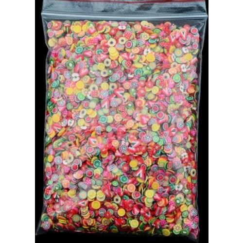 New 1000pcs/pack Nail Art 3D Fruit Slices Polymer Clay DIY Slice Decoration Nail Sticker Mixed Stype for Choice