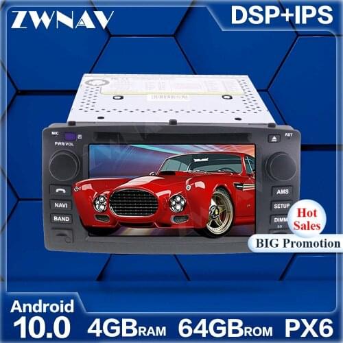 PX6 4+64GB Android 10.0 Car Multimedia Player For Toyota corolla 2001-2006 car GPS Navi Radio navi stereo Touch screen head unit