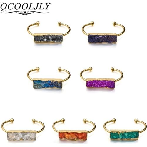 QCOOLJLY Stone Bracelets