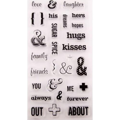 T2034 Silicone Clear Stamps for Scrapbooking letter Decoration Embossing Folder Craft Rubber Stamp Tools New