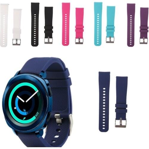 Silicone Watch Strap Wristband For Garmin Vivoactive 3 Samsung Gear Sport S4 Replacement Watch Accessories Black Red Blue