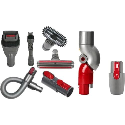 TOP!-6x for Dyson V7 V8 V10 Hose Attachments Brush & 2x for Dyson V7 V8 V10 V11 Quick Release Top Adaptor Tool Bottom Adapter