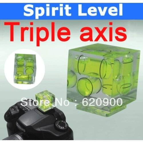 100% GUARANTEE Triple 3 Axis Bubble Spirit Level On Camera Hot Shoe 3D