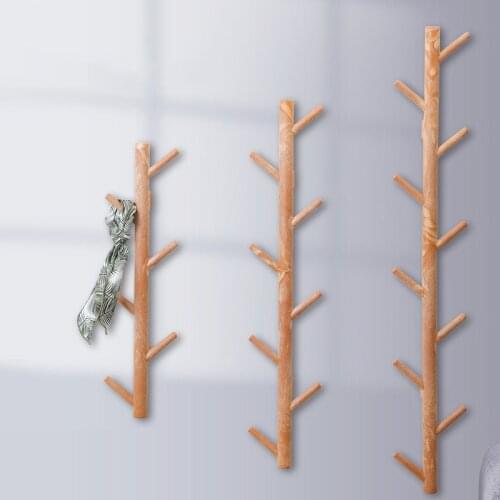 Zq Solid Wood Coat and Hat Rack Hanger Girl Hat Clothes Rack Hallway Entrance Wall Hanger