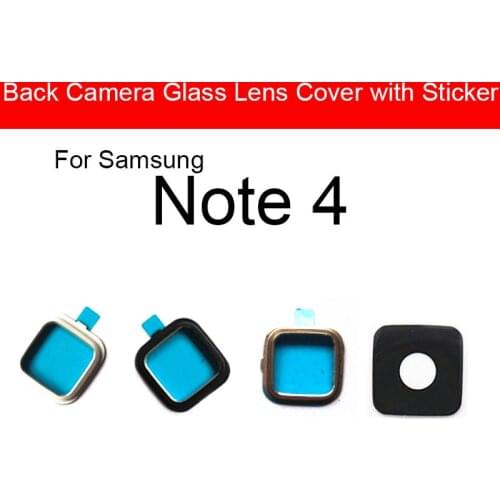 Rear Camera Glass Lens With Sticker Glue For Samsung Galaxy Note 4 Back Camera Lens Cover Flex Ribbon Replacement Repair Parts