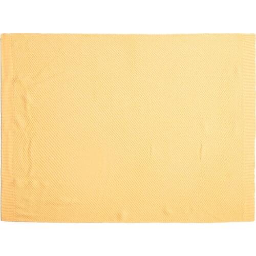 Papa&Mima Yellow Solid Simple Knitted Summer Quilted Thread Blanket Throws Cotton Baby Kids Nap Air-conditional Bedspread