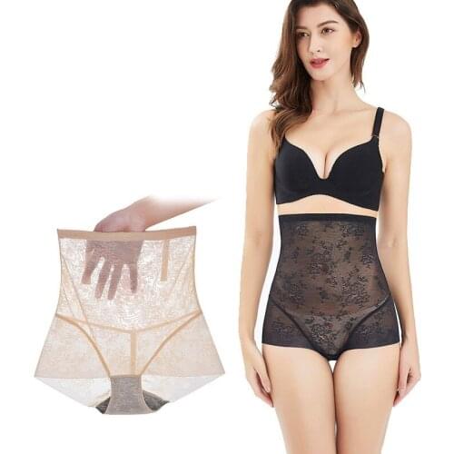 Control panties for women summer cool soft comfortable Hollow out Sexy Shaperwear Ladies High Waist Slimm Waist No Muffin