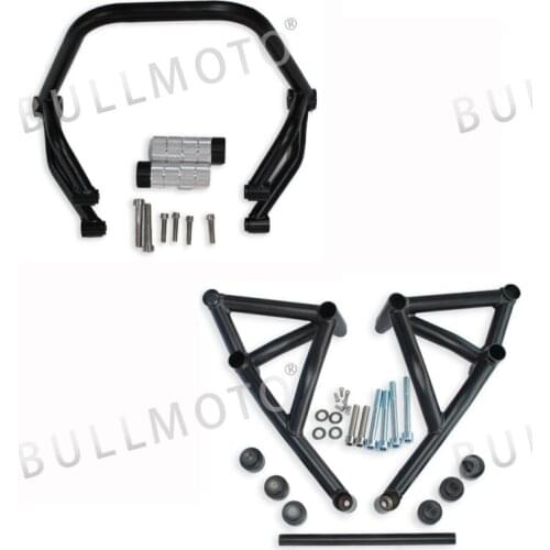 1 Set Stunt Subcage Rear Passenger Peg Protector & Engine Guard Crash Bar for Yamaha MT09 FZ09 Tracer 2013 2014 2015 2016 2017