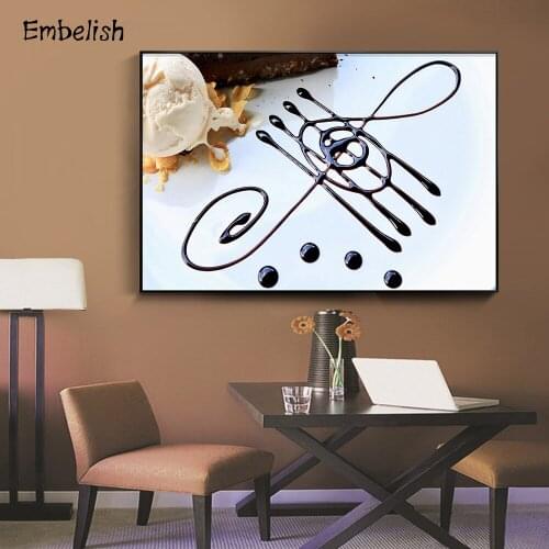 1 Pieces Coffee And Bread With Music Notes Kitchen Home Decor Wall Art Pictures For Living Room HD Canvas Paintings