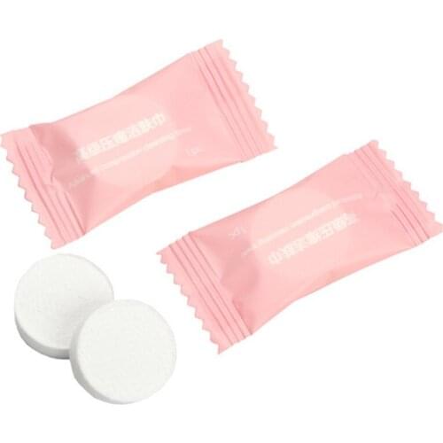 100PCS Travel Dry Compressed Coin Disposable Face Towel Baby Wipes Tablet Travel Tissue