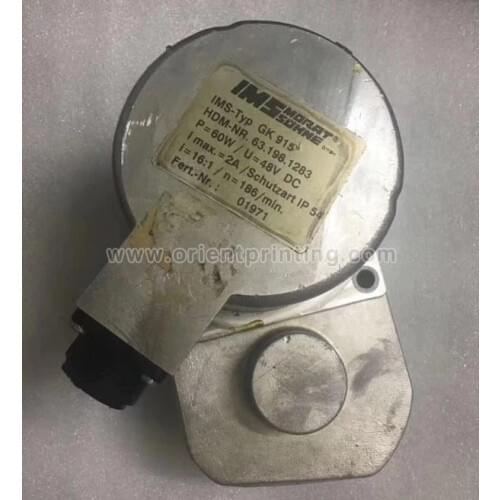 63.198.1283 Heidelberg MO Machine Original Dampening Water Roller Motor Used