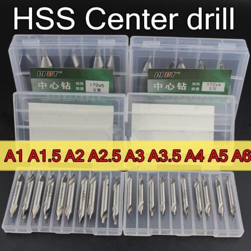 A1.0 A1.5 A2.0 A2.5 A3.0 A3.15 A3.5 A4.0 A5.0 A6.0 High quality HSS Center drill Processing: steel Free shipping