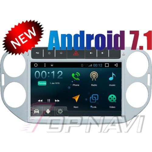 Topnavi 10.1" 1024*600 Quad Core Android 7.1 Car GPS Navigation for VW Tiguan 2015 Autoradio Multimedia Audio Stereo 2Din NO DVD