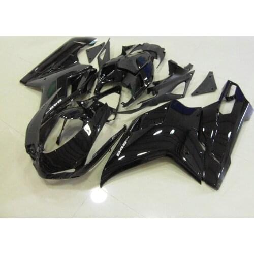 Free customize fairings for Ducati 848 1098 07 08 09 10 11 glossy black motorcycle fairing kit 848 1098 2007-2011 YY11