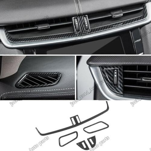 Carbon Fiber Center Console Air Vent Outlet Cover 5pcs For Cadillac XTS 2015-2018