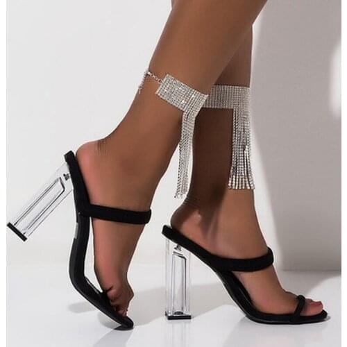 1PCS Stonefans Full Rhinestone Tassel Adjustable Ankles Foot Chain Jewelry for Women Girls Crystal Anklets Bracelet Leg Gifts