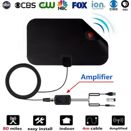 Heng Shan Lao 2000 miles 4K digital TV, built-in signal amplifier, dish signal receiver DVB-T / T2 ISDBT satellite antenna