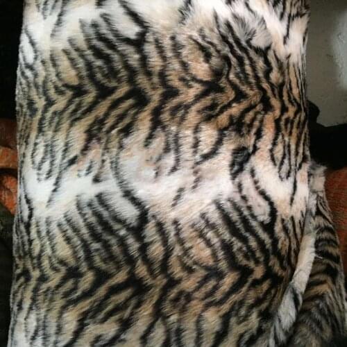 Good quality felt cloth,2cm Tiger print plush faux fur fabric, background fabric