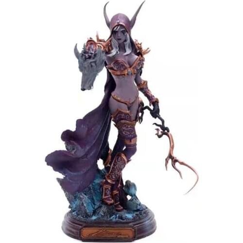 WOW Sylvanas Windrunner Sylvan Archery Undead Queen 23cm PVC Anime Action Figure Collectible Model World of Warcraft Dota