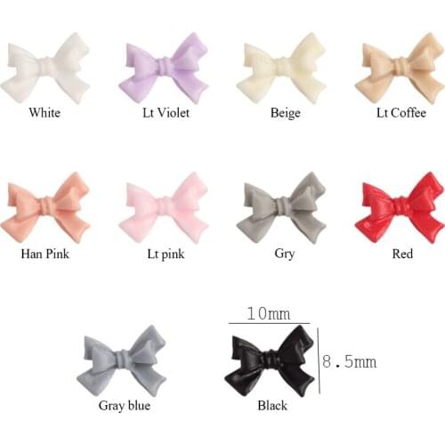 Hot Sale Matte Double Layer Bow knot 8.5x10MM Nail Art Rhinestones 30/100Pcs DIY Resin Polish Manicure Decorations