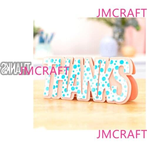 JMCRAFT 2021 New THANKS English Letters #6 Metal Cutting Die For Scrapbooking Practice Hands-on DIY Album Card Handmade Tool