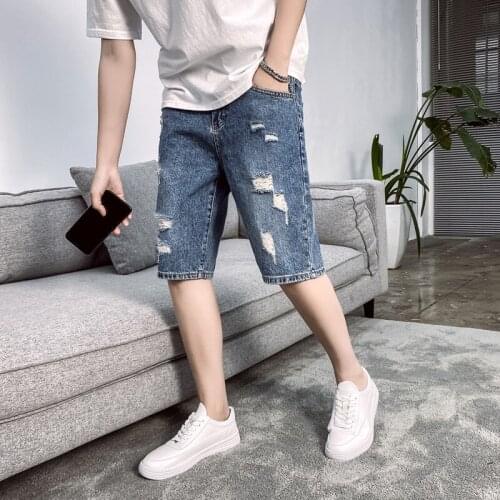 MDNSUPSTAR Men's Short Jeans