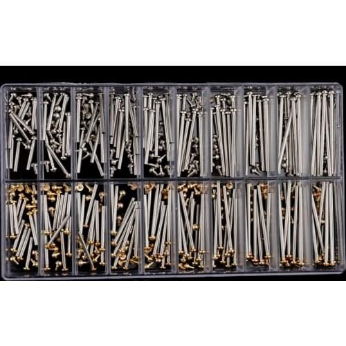 1 Box Watch Repair Tools Set Kits Watch Strap Screws Assortment Tube Friction Pin Clasps Straps Bracelets Rivet Ends 10mm-28mm