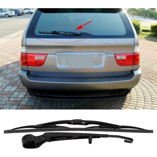 For BMW X5 E53 1999-2006 61627068076 Rear Windshield Windscreen Wiper Arm & Blade Set