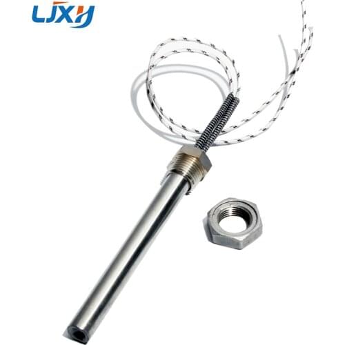 LJXH DN10 (3/8") Thread Cylindrica Cartridge Heating Element 12x100/150/200/250/300mm Tube Size for Water Heater with NUT