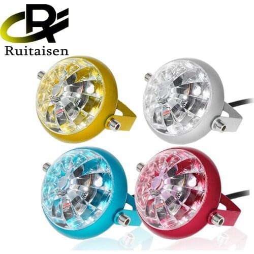 Motorcycle headlights led moto 12v 10w auxiliary driving lights Motorbike Decoration colorful fog spot lamp headlamp accessories