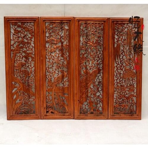 Dongyang woodcarving pendant, living room background, wall hanging incense camphor wood screen, Chinese style decoration, Matsut