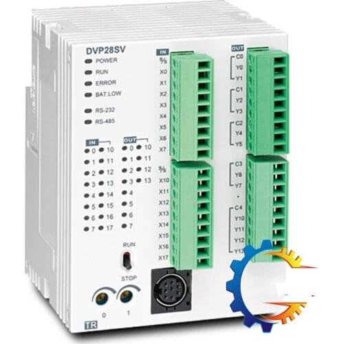 DVP28SV11T2 DELTA PLC Programmable Controller Transistor Output 28-point Host 16DI / 12DO (NPN / 24Vdc / 0.5A) 4 Channels 200K