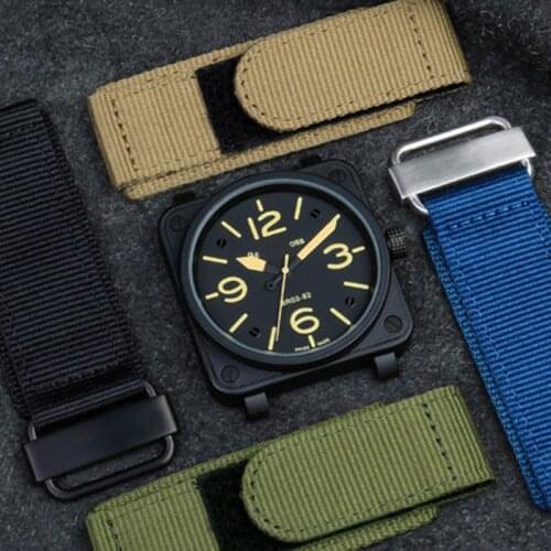 Applicable for P-an-rai B& R Nylon Velcro BR Watch Band Rugged Outdoor 24mm nylon watch band